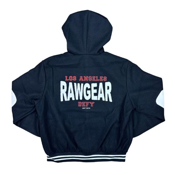 RawGear Embroidered Letterman Jacket Hoodie - Picture 3 of 6